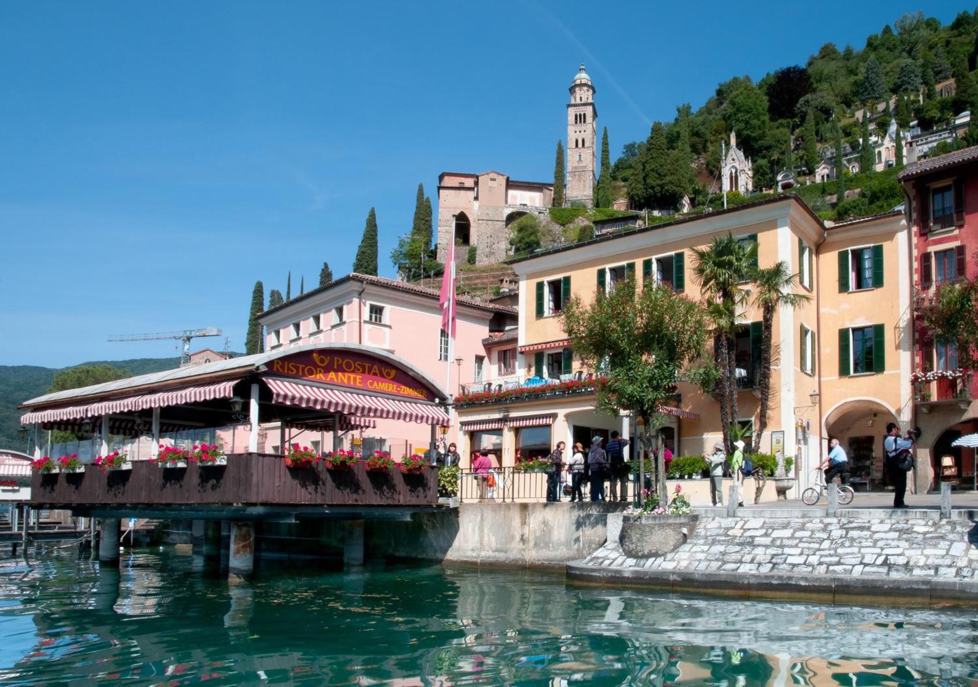 Albergo Ristorante Della Posta Morcote Bagian luar foto
