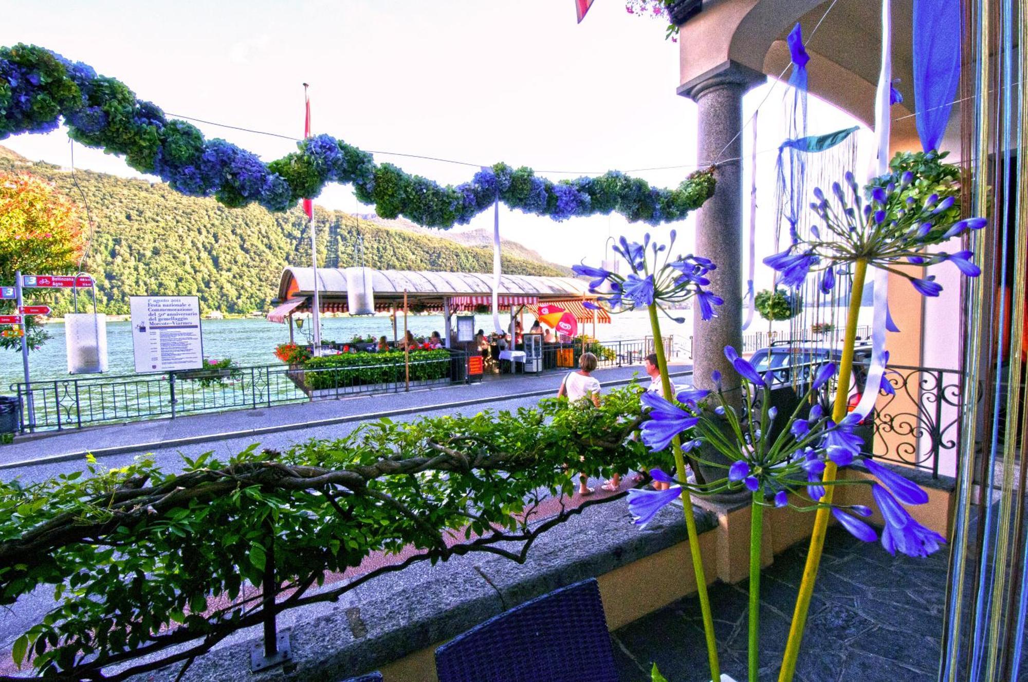 Albergo Ristorante Della Posta Morcote Bagian luar foto